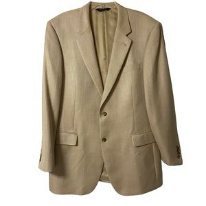Jos A Bank Silk and Camel Hair Sport Coat Size 44 Long